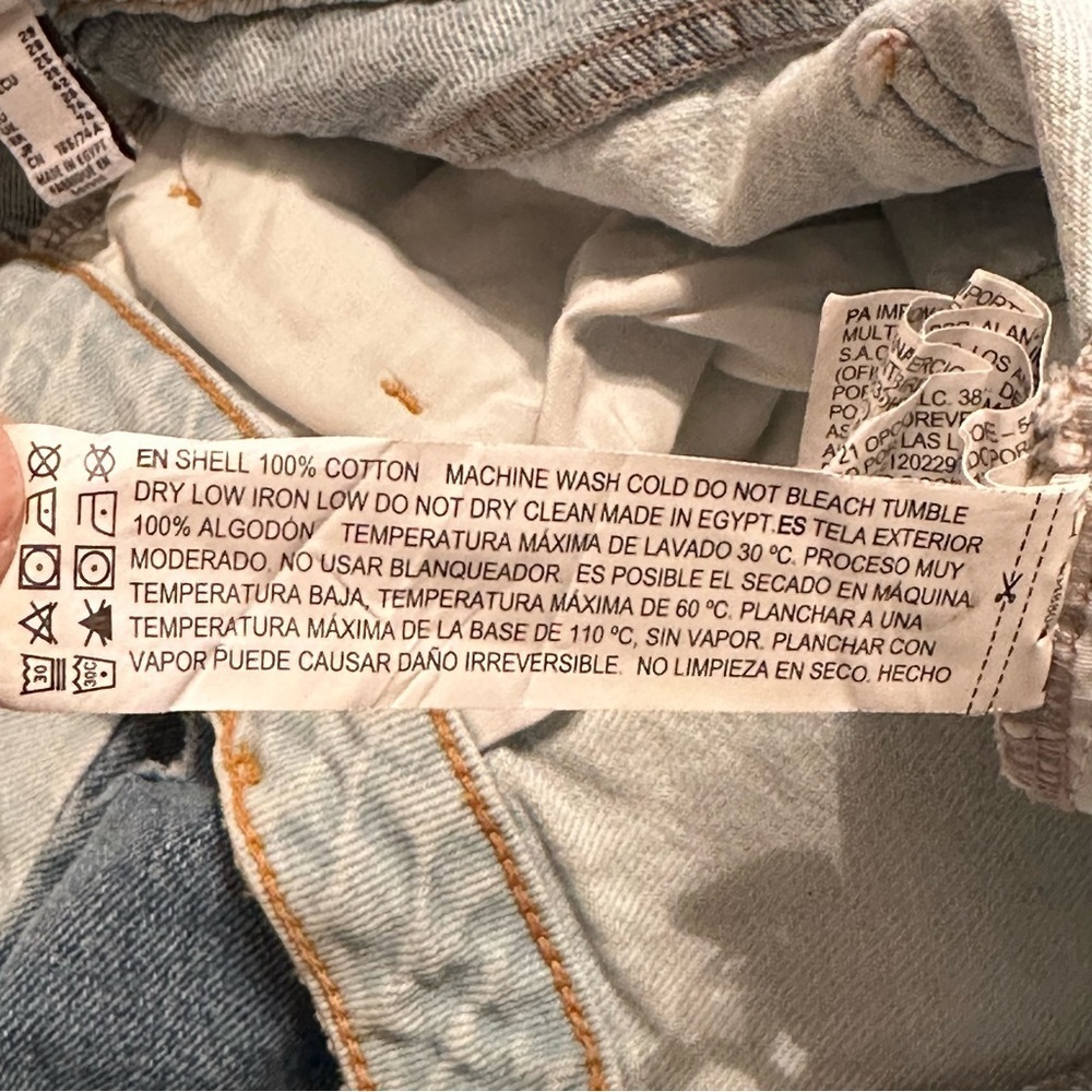 Forever 21 Jeans Womens 29 Light Wash Low Rise Wide Leg Patchwork Distressed - Picture 9 of 13